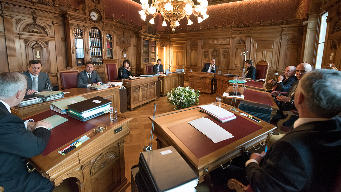 Das Sitzungszimmer des Bundesrats